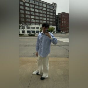 Teurn Studios “Roomy” Point Collared Shirt